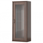 ТОККАРП Навесной шкаф со стеклянной дверью, коричневый