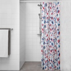 КРАТТЕН Штора для ванной, белый, разноцветный, 180x200 см
