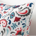 КРАТТЕН Чехол на подушку, белый, разноцветный, 50x50 см