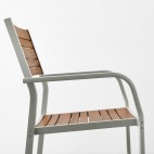 ШЭЛЛАНД садовое кресло, светло-серый, светло-коричневый