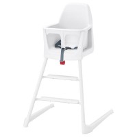 LANGUR стульчик для кормления / высокий, белый