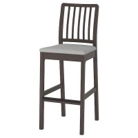 EKEDALEN барный стул, темно-коричневый / светло-серый