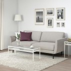 SKULTORP 3-х местный диван, серый / бежевый / черный