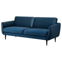 SKULTORP 3-х местный диван, тёмно-синий / чёрный