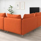 SÖDERHAMN 3-х местный угловой диван, темно-оранжевый