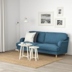 STOCKSUND 3-местный диван, юнген синий / светло-коричневый / дерево