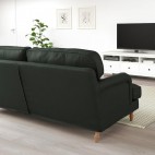STOCKSUND 3-местный диван, нолхага темно-зеленый / светло-коричневый / дерево