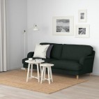 STOCKSUND 3-местный диван, нолхага темно-зеленый / светло-коричневый / дерево