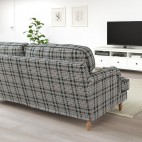 STOCKSUND 3-х местный диван, Сегерста разноцветный / светло-коричневый / дерево