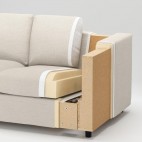 VIMLE 3-х местный диван, бронзовый, средний серый